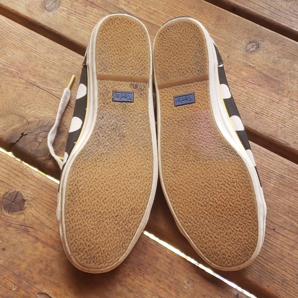 KATE SPADE x KEDS Black & White Apple Rally Sneakers sz 8 Women's Casual Shoes - Picture 9 of 12